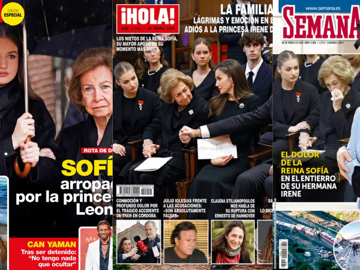Las portadas de las revistas del corazón de hoy, 21 de enero: Julio Iglesias, Roberto Leal, Sara Carbonero y el funeral de Irene de Grecia
