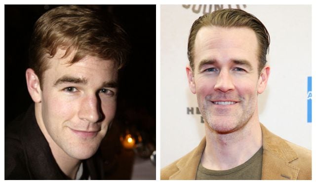 James Van Der Beek en 2003 y en 2020.