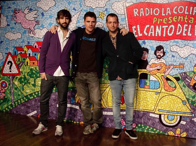 David Otero, Dani Martin y Chema Ruiz, de El Canto del Loco, en 2009