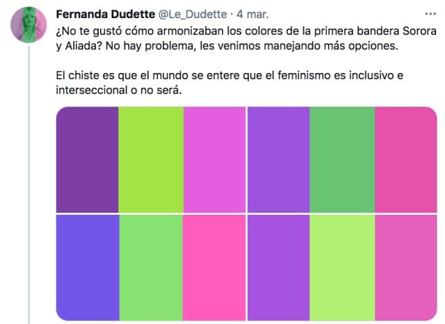 Qué significan los colores de la bandera feminista