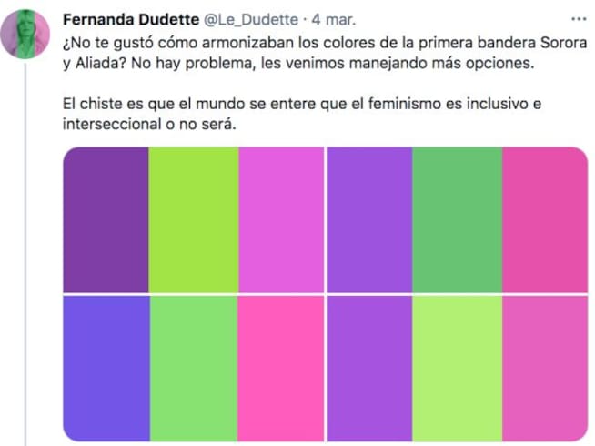 Qué significan los colores de la bandera feminista