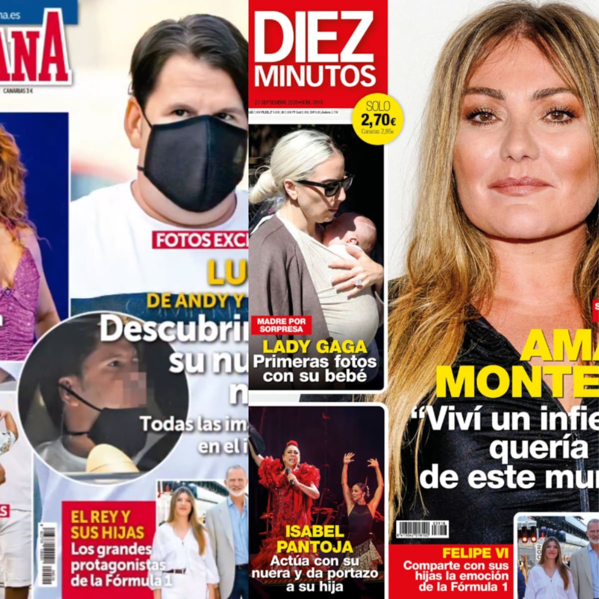 Las portadas de las revistas del 16 de septiembre: los Reyes en la F1, Shakira, Amaia Montero y la nueva nariz de Lucas González