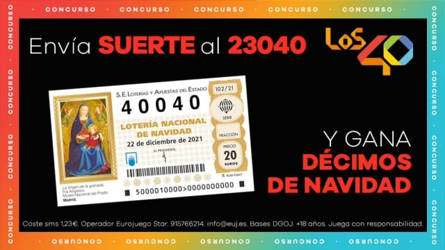 Gana décimos de lotería de LOS40.