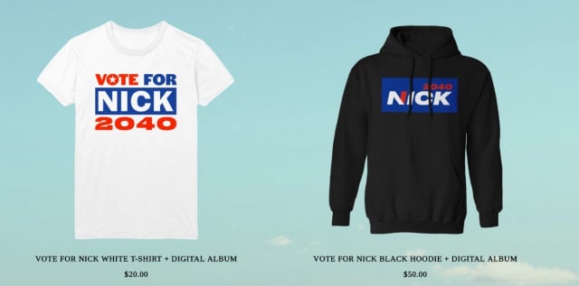 Camisetas de &#039;Vote for Nick 2040&#039;