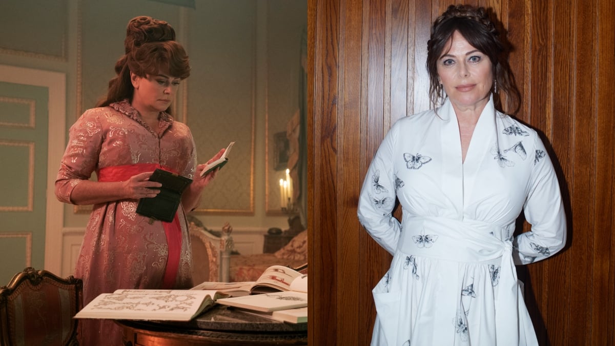 Polly Walker como Portia Featherington - Getty y Netflix