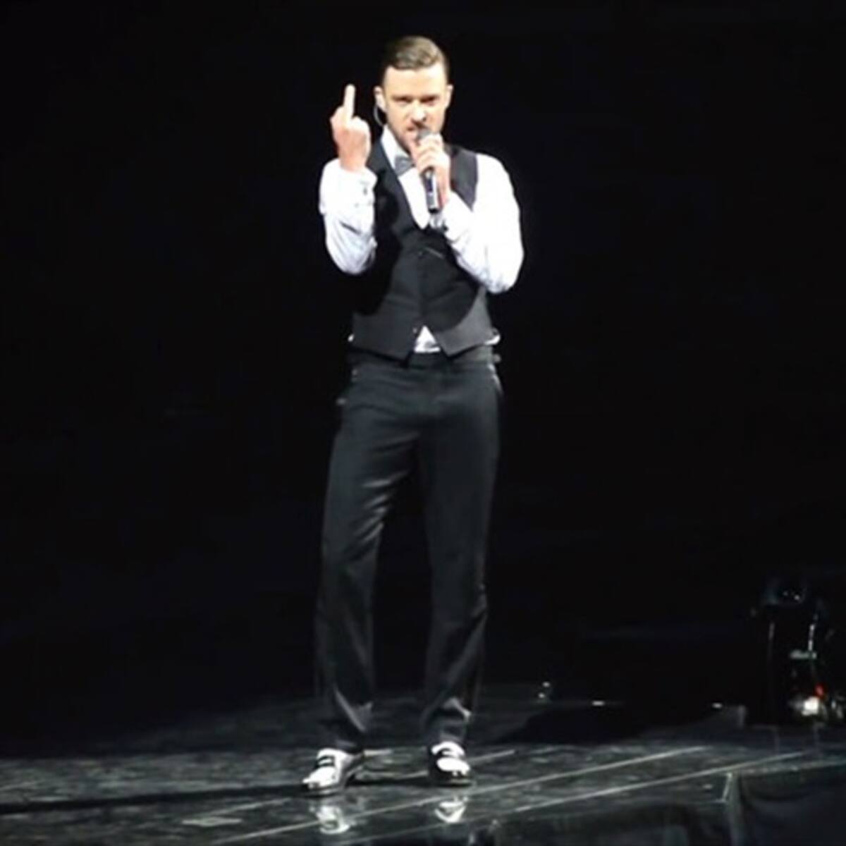 A Justin Timberlake no le gustó el festo de una fan