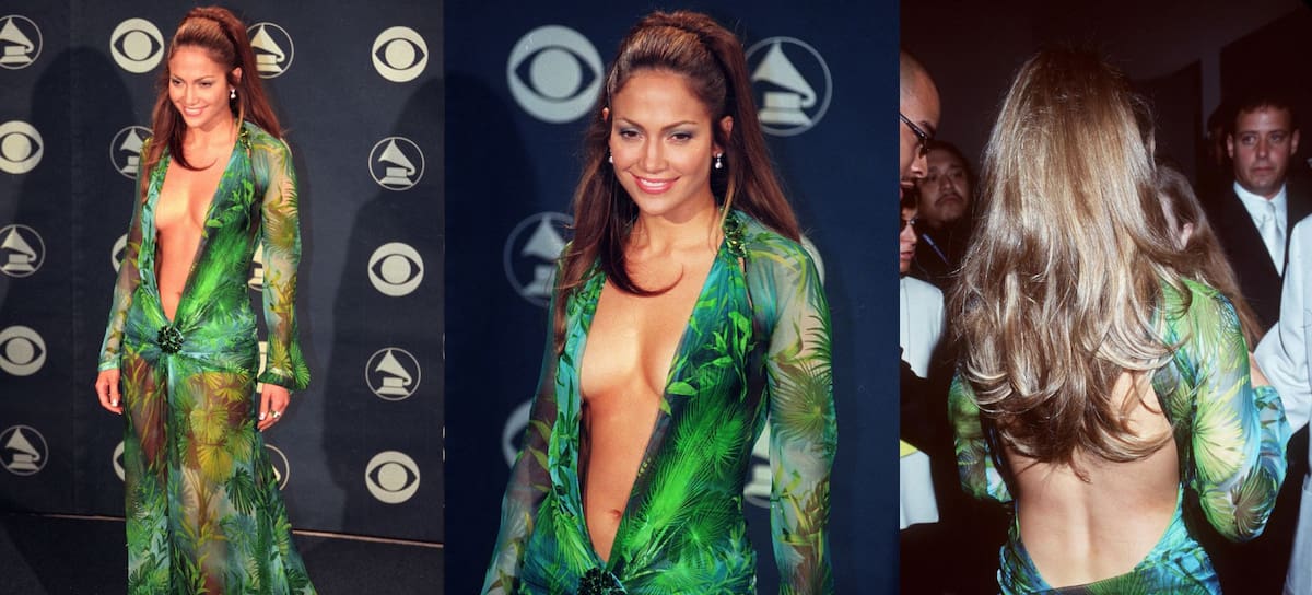 Jennifer López en la 42.ª edición de los premios GRAMMY en el año 2000.