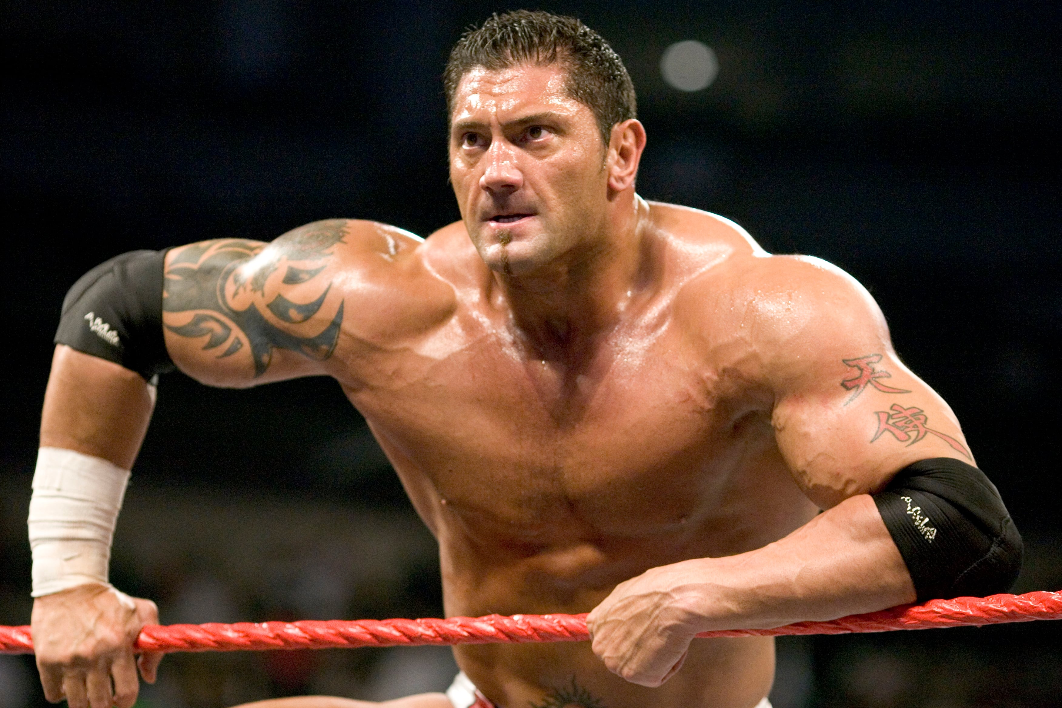 Dave Bautista, luchador de la WWE en 2005