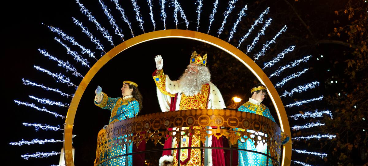 Cabalgata de los Reyes Magos en Madrid.