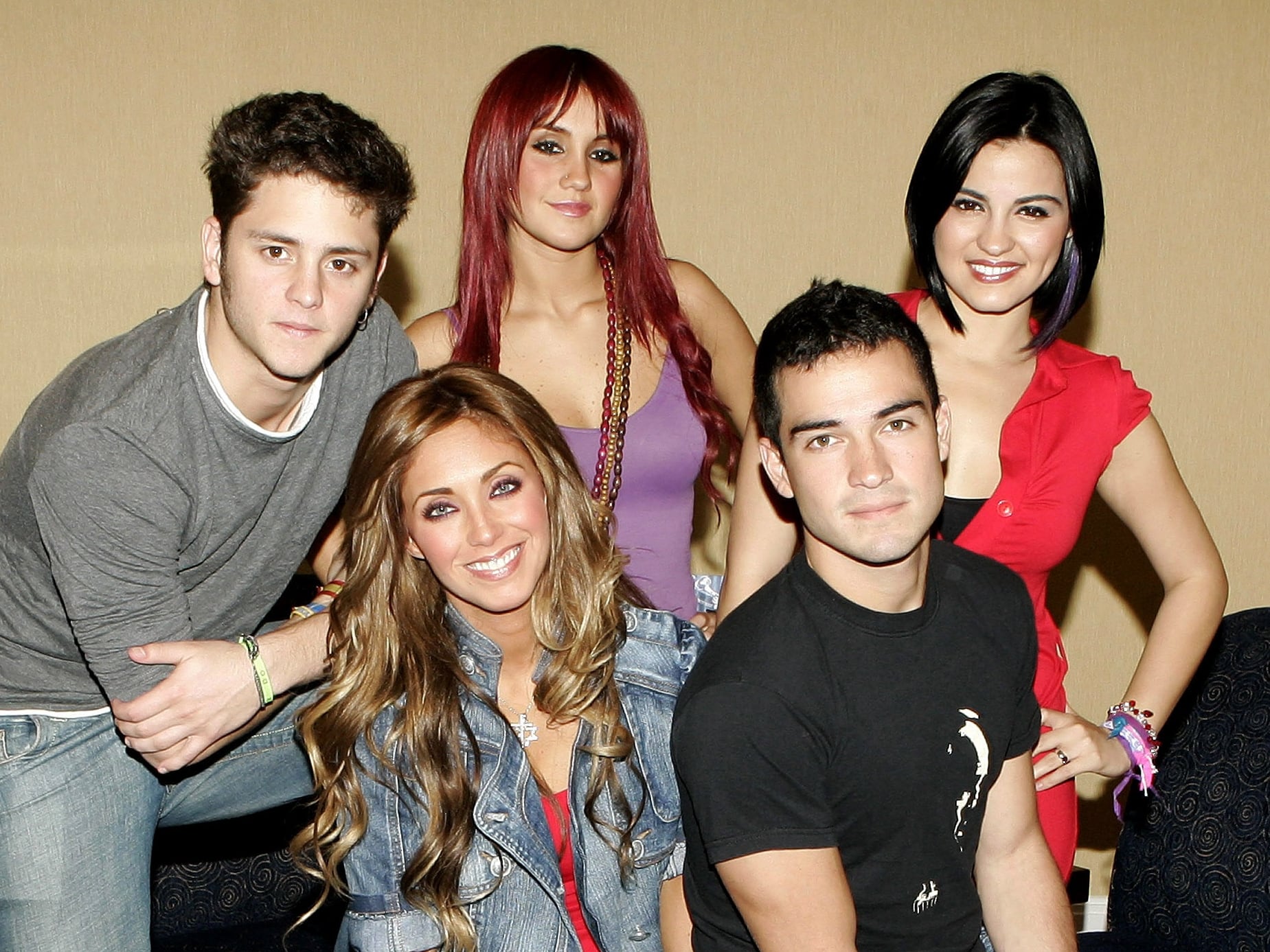 Christopher Uckermann, Anahí, Dulce María, Alfonso Herrera y Maite Perroni, los miembros de RBD