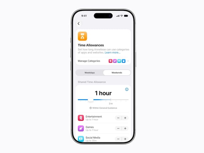 Apple / Control parental