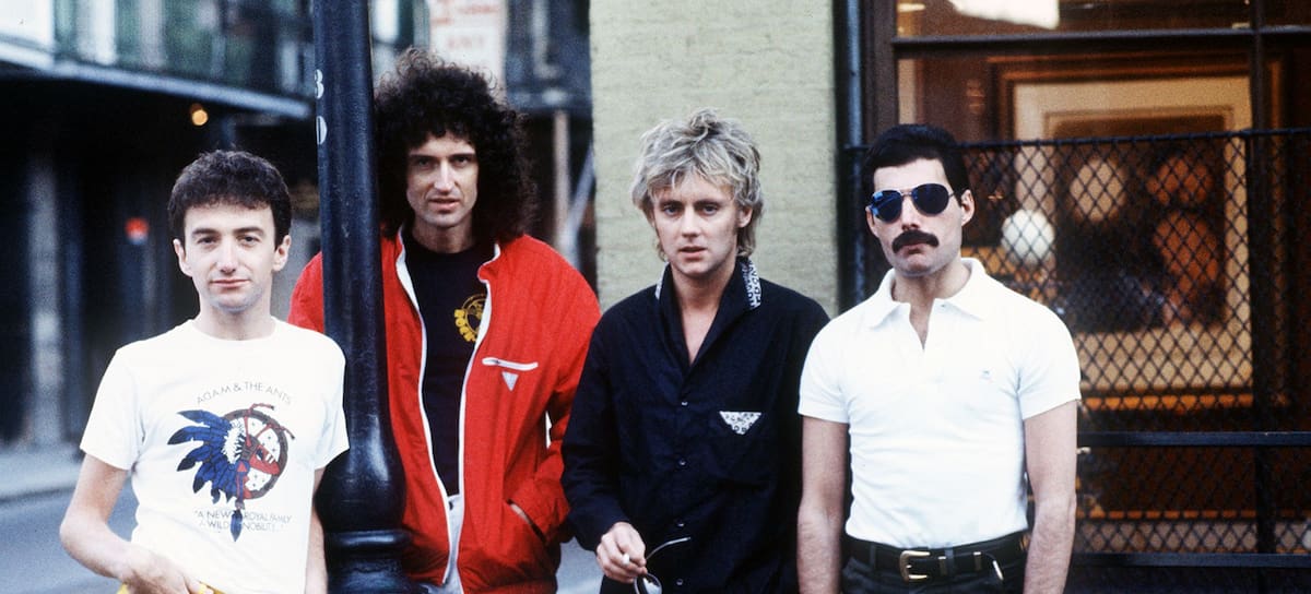 Freddie Mercury, Brian May, Roger Taylor y John Deacon, integrantes de Queen, en 1981.
