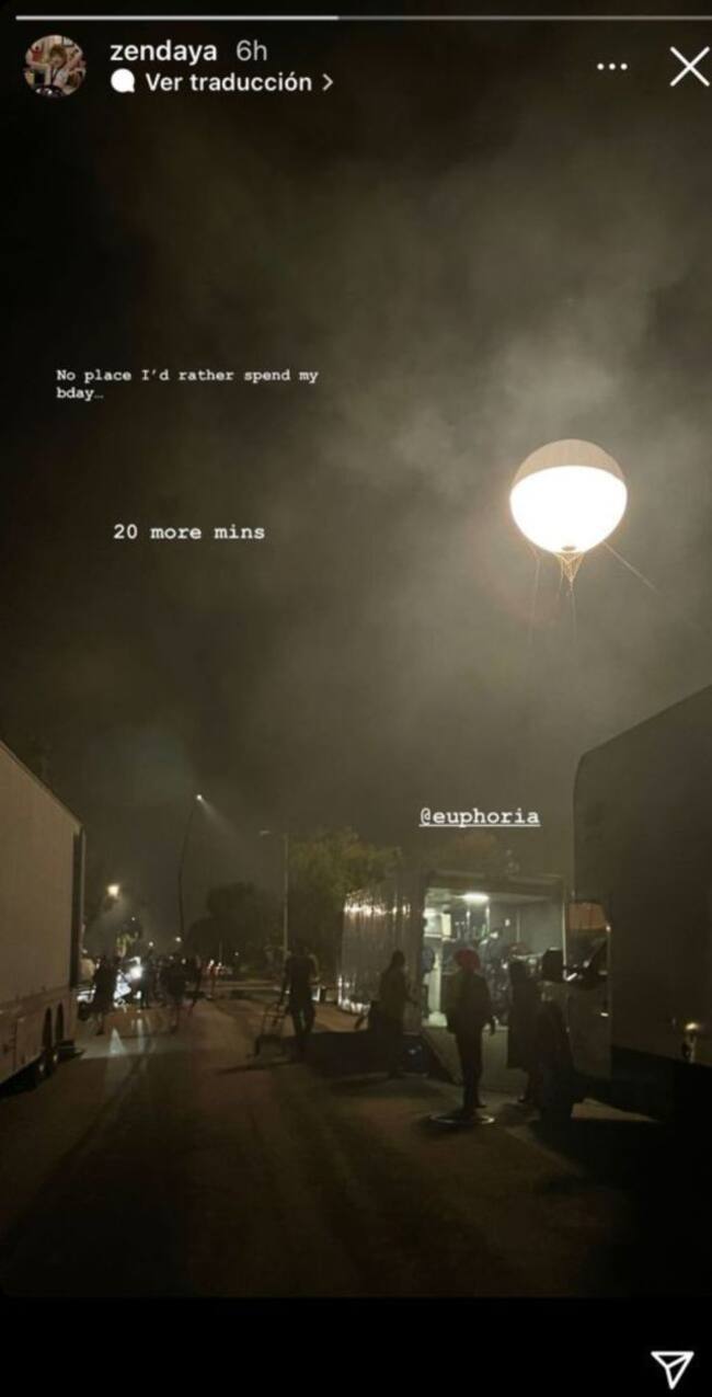 Zendaya celebra su cumpleaños en el rodaje de 'Euphoria'