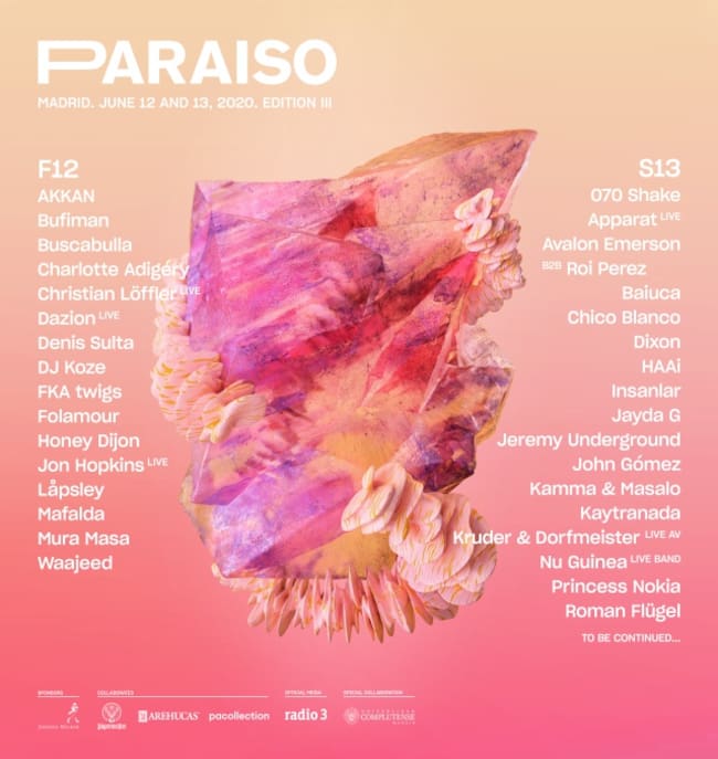 Cartel oficial del Festival Paraíso 2020