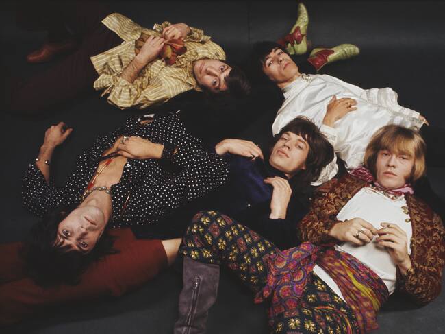 Charlie Watts, Bill Wyman, Brian Jones, Mick jagger y Keith Richards, miembros de los Rolling Stones en 1968.