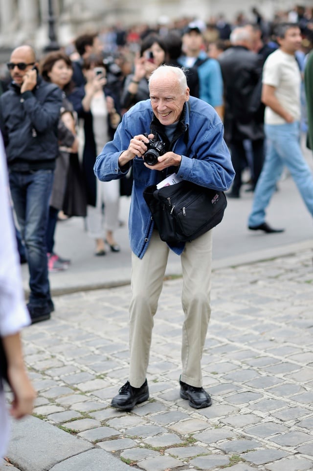 Bill Cunningham en Paris en 2013 / Getty