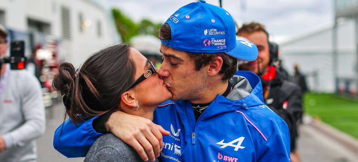 Franco Colapinto y Maia Reficco en F1 Grand Prix de Miami