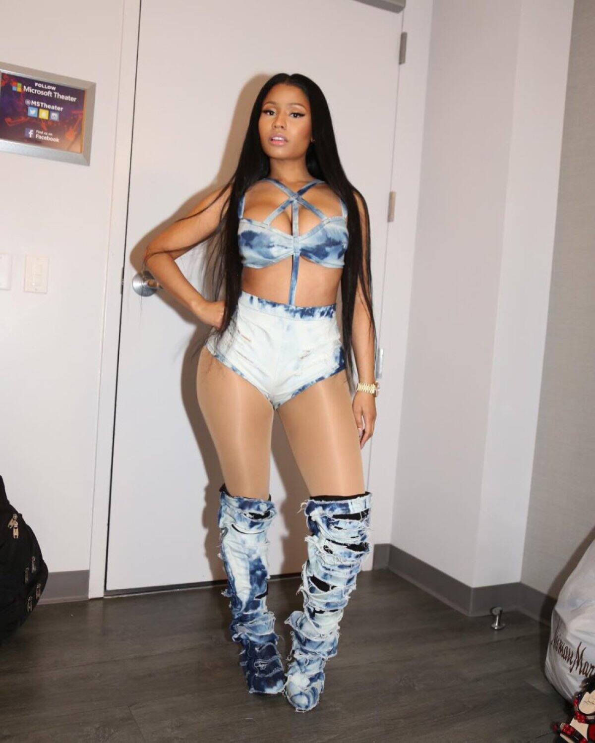 Nicky Minaj antes de su presentación