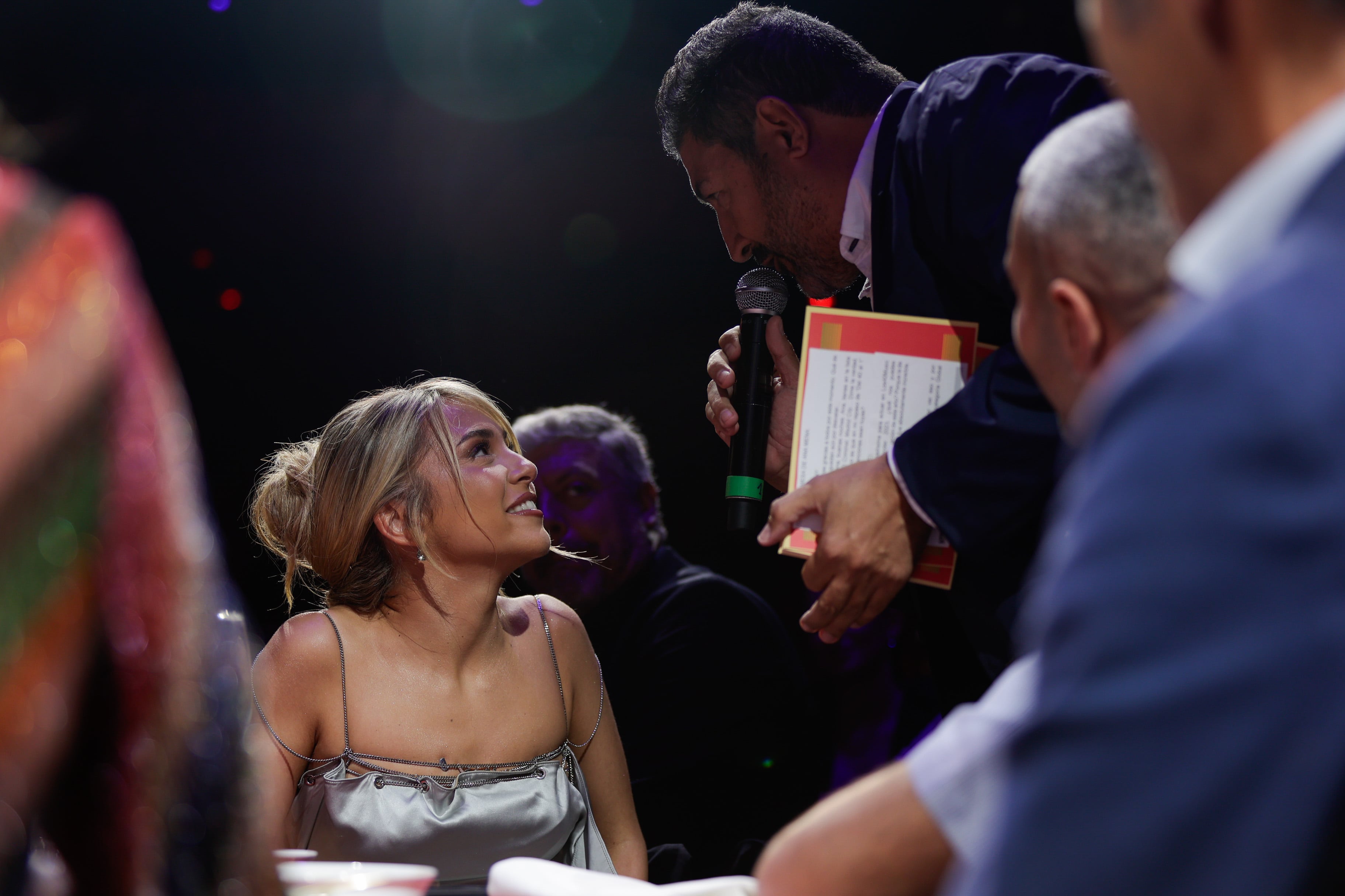 Ana Mena y Tony Aguilar en la cena de nominados de LOS40 Music Awards Santander 2023