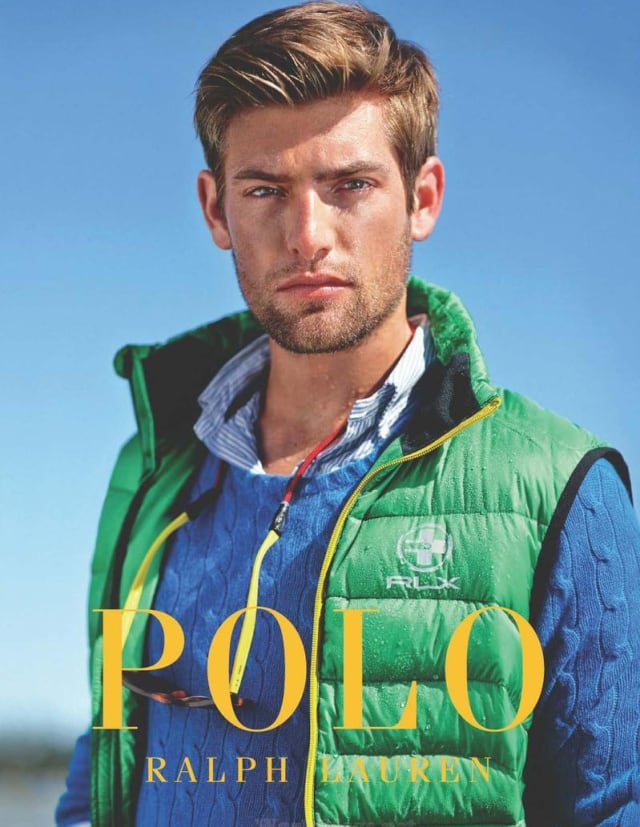 Justin Hopwood en una de las campañas de Ralph Lauren.