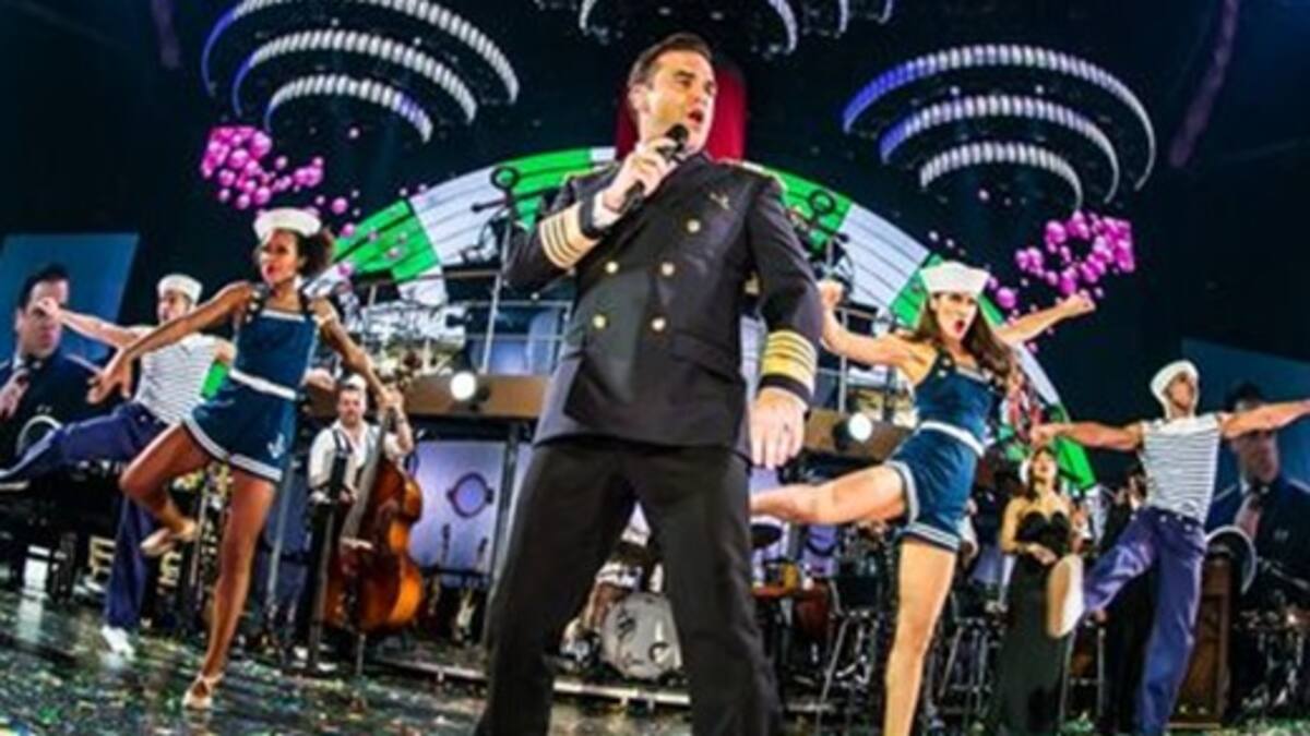 La caída de Robbie Williams en vivo
