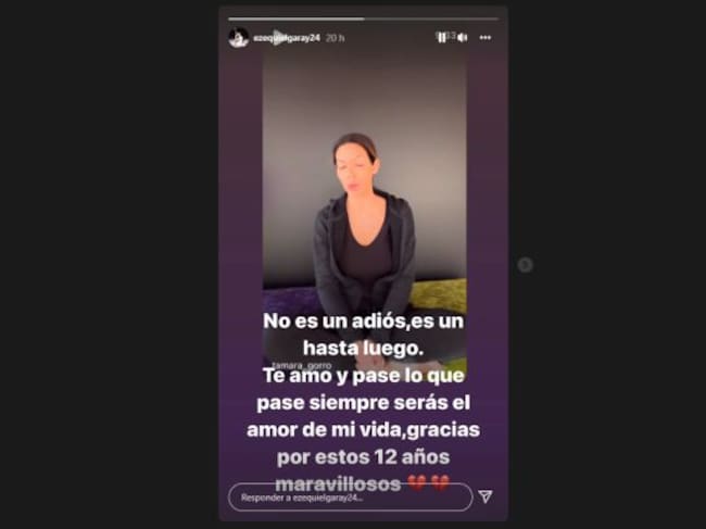 El mensaje de Ezequiel Garay tras el anuncio de su ruptura con Tamara Gorro.