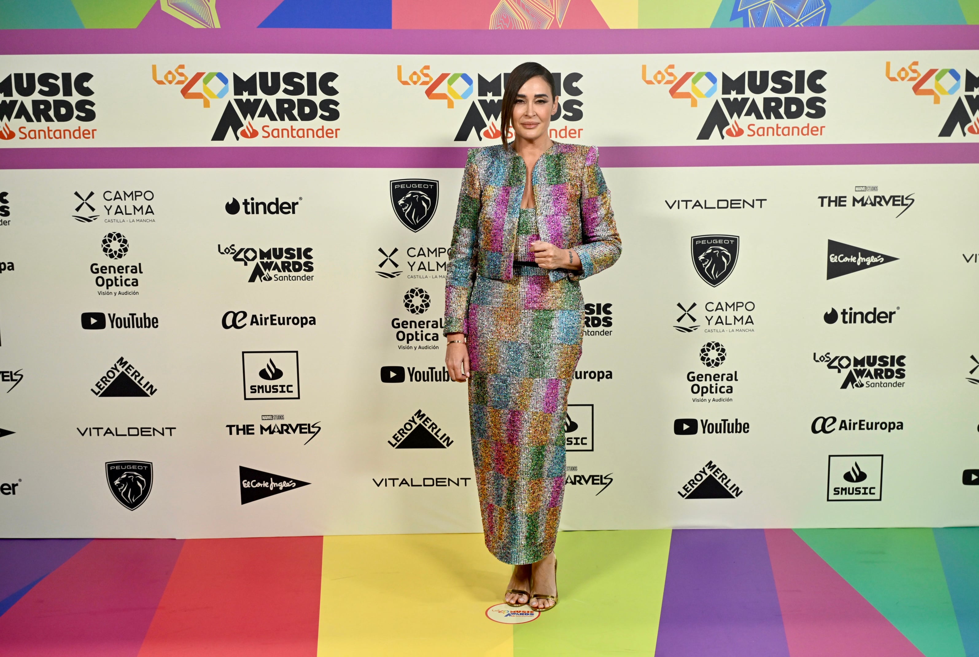 Vicky Martín Berrocal, en la alfombra roja de LOS40 Music Awards Santander 2023.