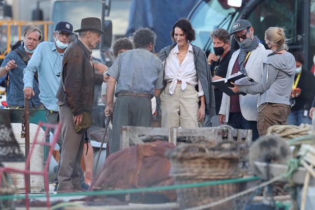 Imagen del set de rodaje de &#039;Indiana Jones 5&#039; con Harrison Ford, Antonio Banderas y Phoebe Waller-Bridge