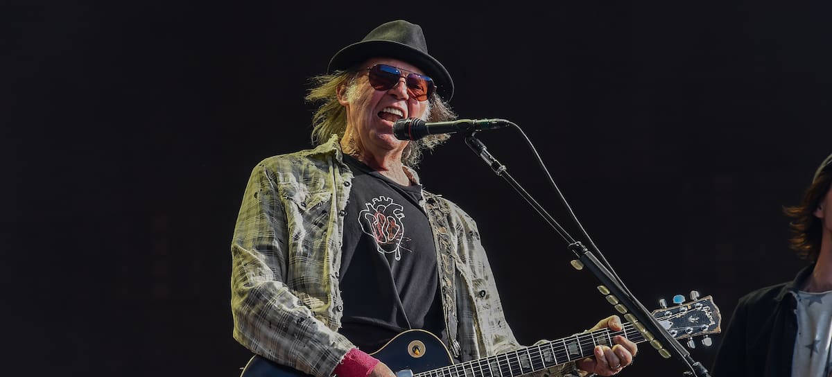 Neil Young durante un concierto en Hyde Park, Londres, el 12 de julio de 2019.