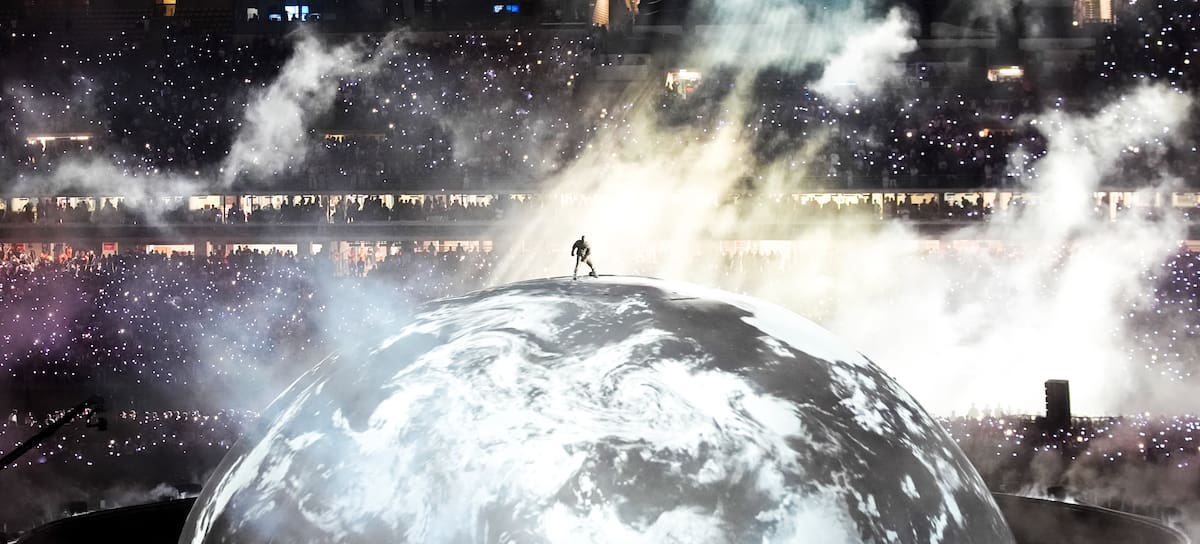 Kanye West en un concierto en Estambul, Turquía.