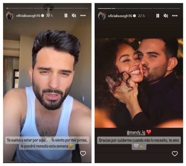 Suso Álvarez en sus historias de Instagram.