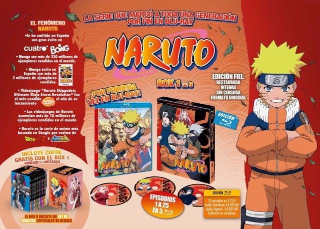 Naruto, por fin en Blu-Ray.