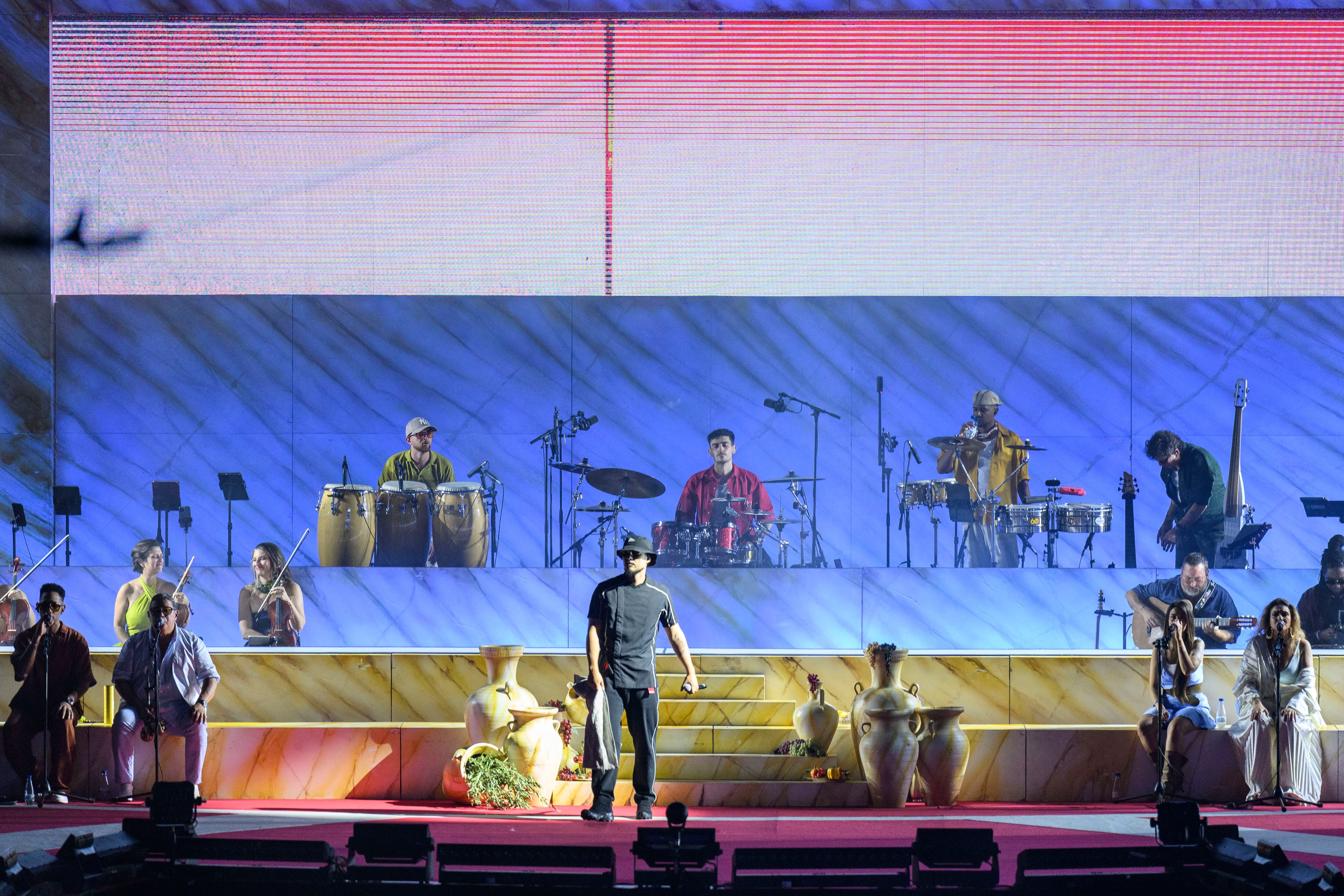 El escenario de Dellafuente, uno de los más elaborados de este Coca-Cola Music Experience 2026. / Nabscab
