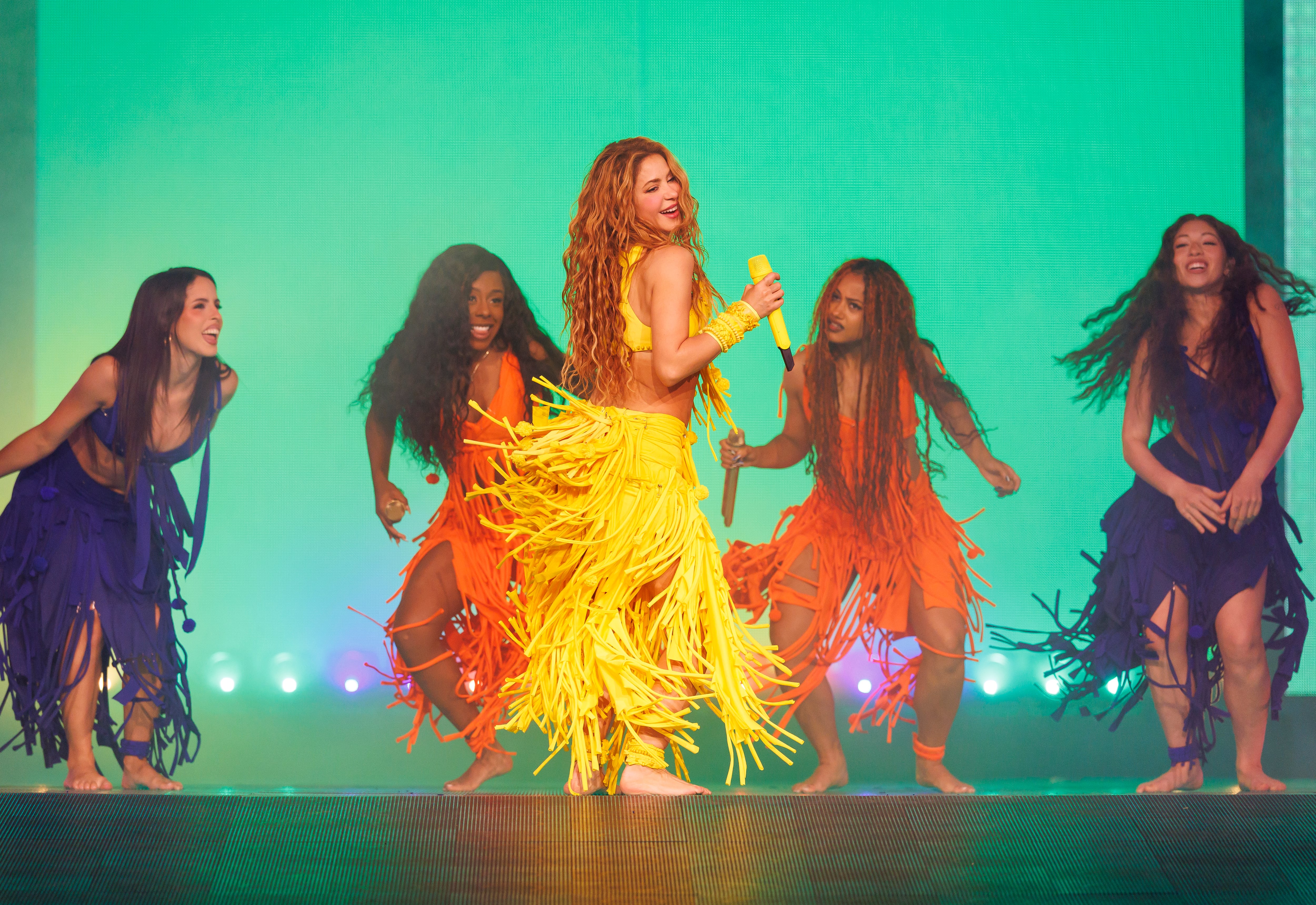 Shakira, en su concierto en California de su 'Las Mujeres Ya No Lloran World Tour'.