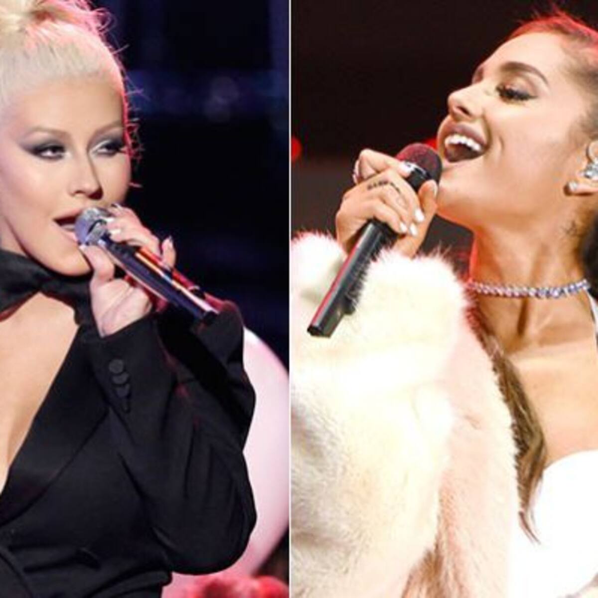 Ariana Grande sorprendió en dúo con Christina Aguilera