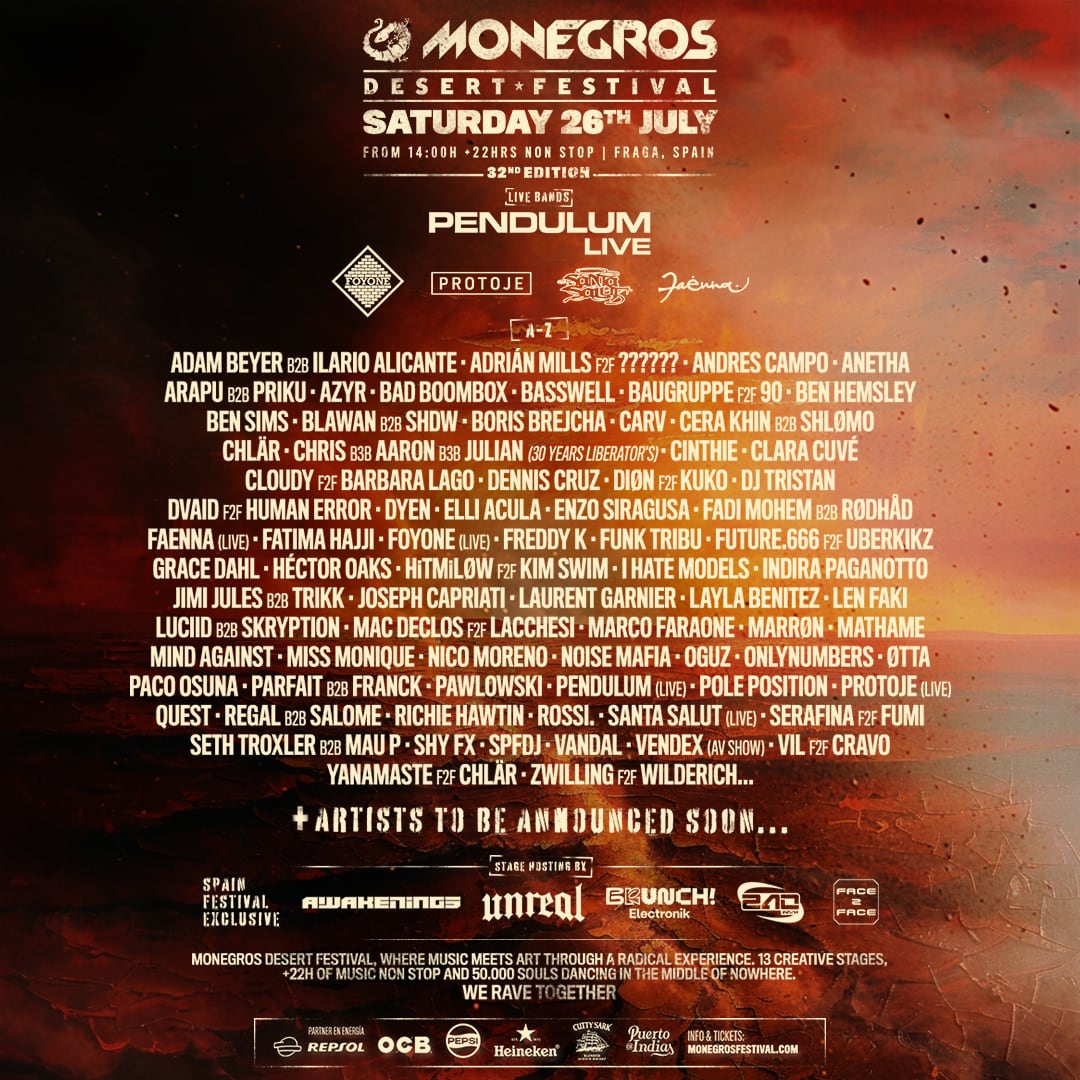 Primer avance del cartel del Monegros Desert Festival 2025