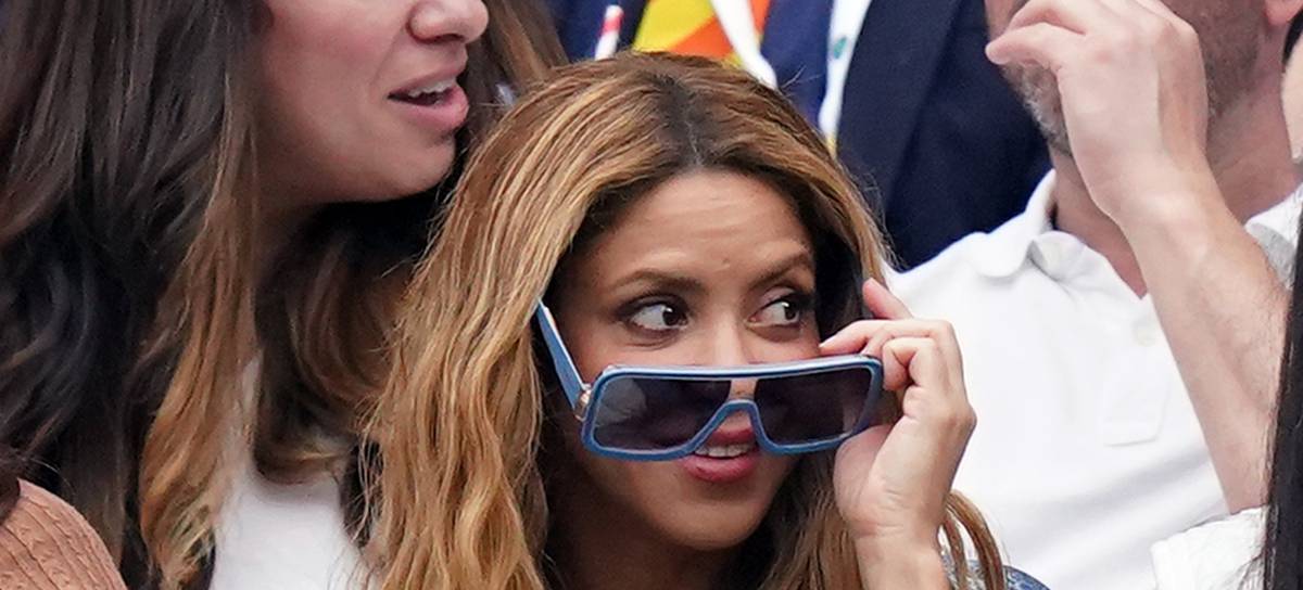 Shakira viendo la semifinal de Wimbledon.