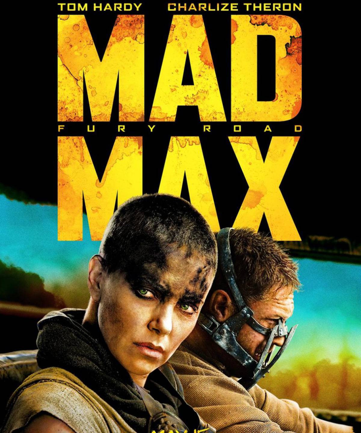 Charlize Theron (i) y Tom Hardy (d) en el cartel de &#039;Mad Max: Fury Road&#039;