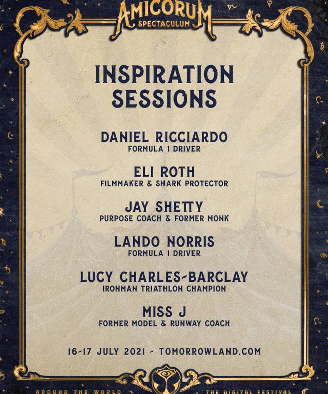 Cartel de las Inspiration Sessions del Tomorrowland Around The World 2021