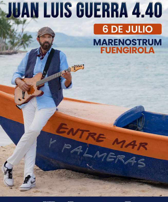 Cartel de la actuación de Juan Luis Guerra en Marenostrum Fuengirola.